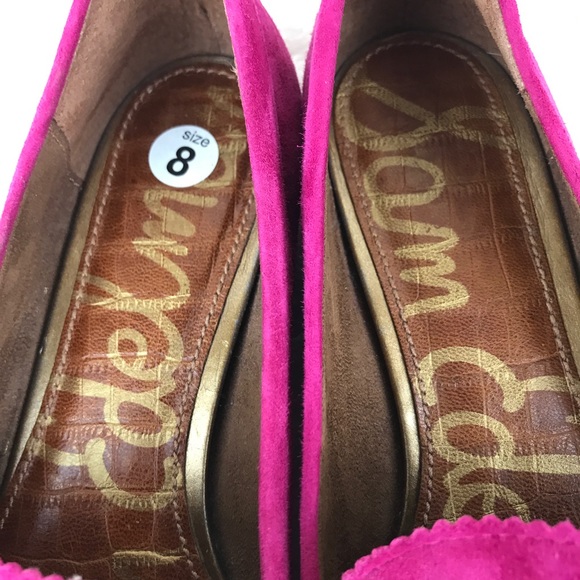Sam Edelman Etiene Pink Suede Driving Loafers 8 - Picture 5 of 12